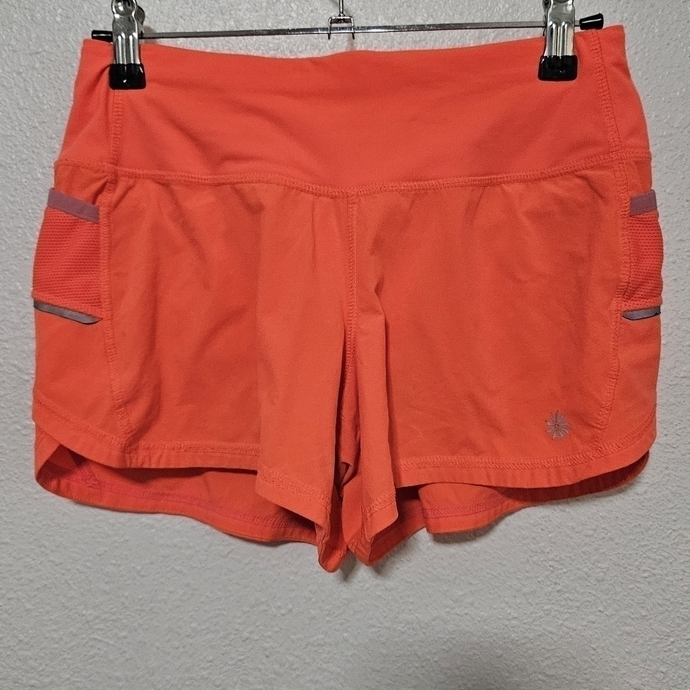 Athleta neon orange athletic shorts size xxs